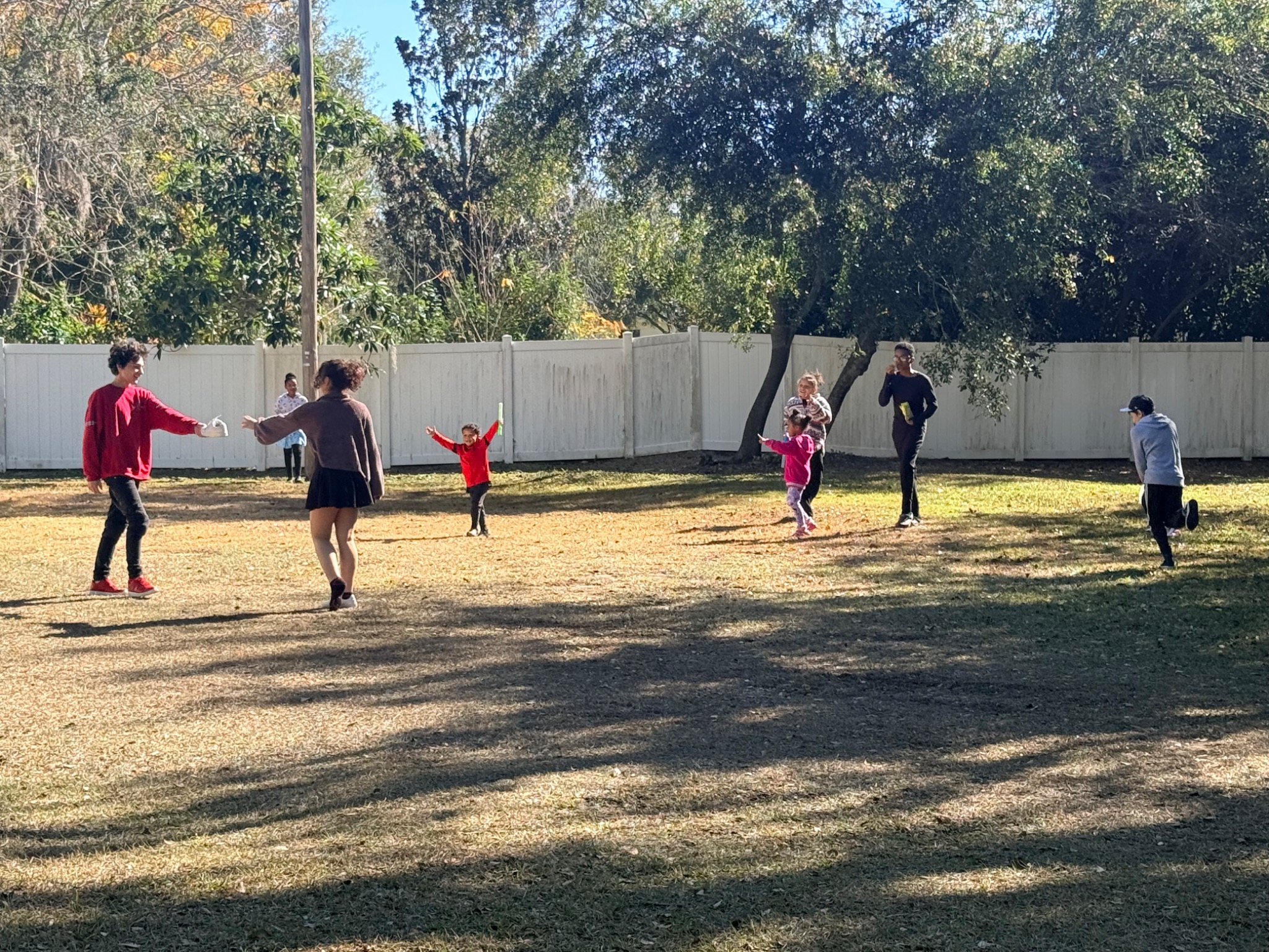 Students building teamwork and confidence through outdoor play