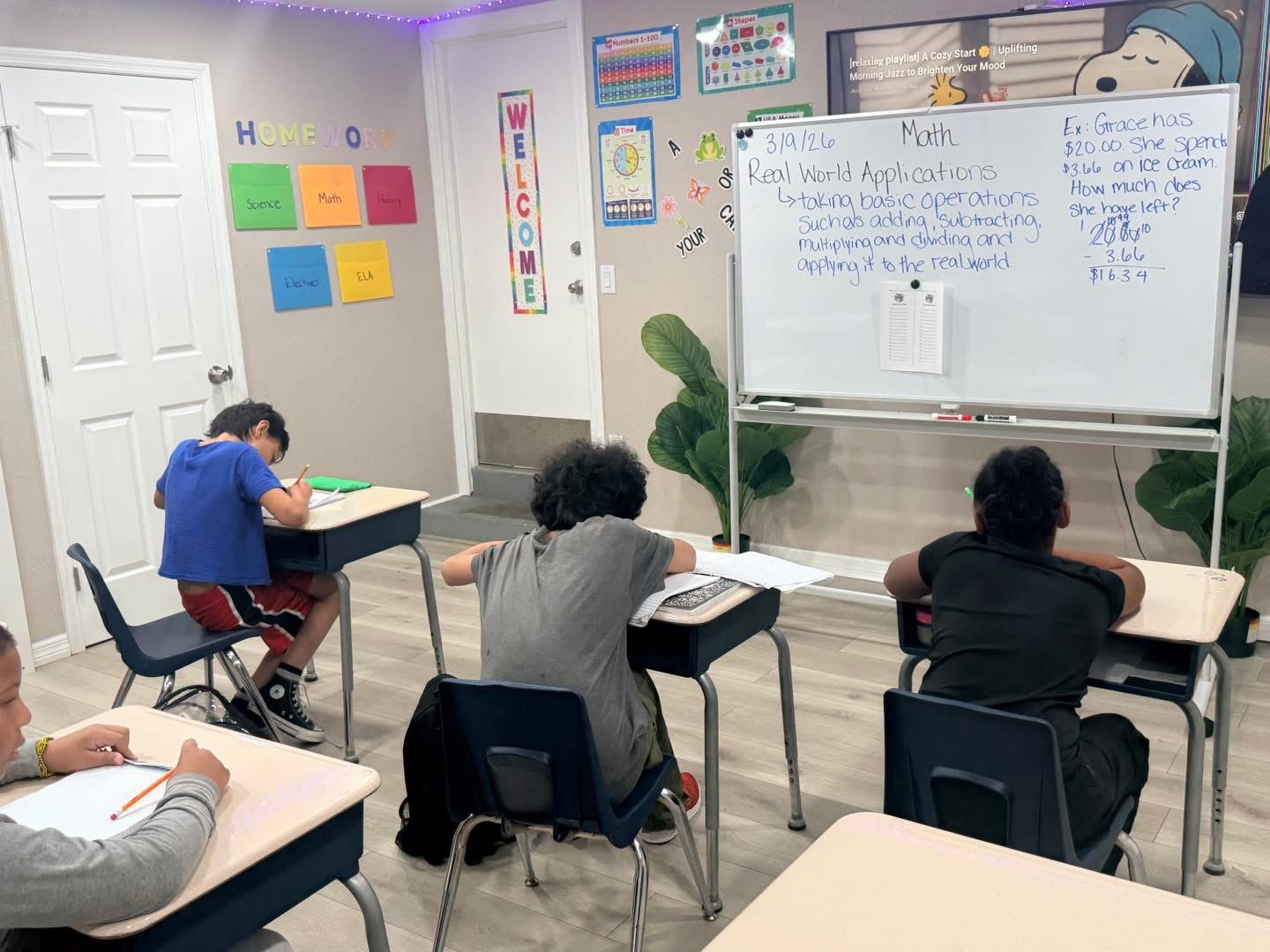 Students learning together in an Achieve Now classroom